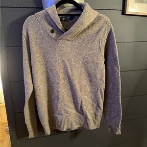 J crew 100% lambs wool gray sweater small